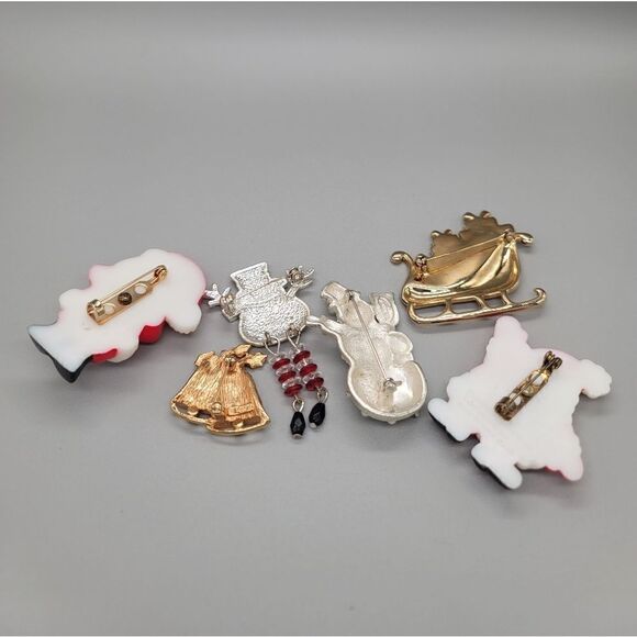 CHRISTMAS Brooch Lot - Picture 2 of 5